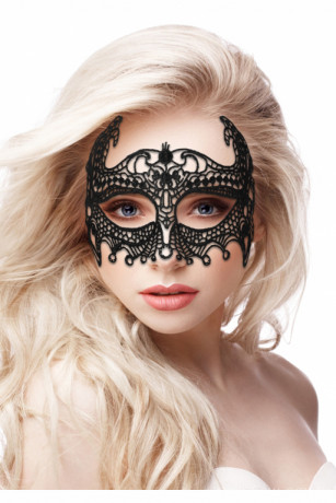 Кружевная декоративная маска на глаза по венецианским мотивам Empress Black Lace Mask