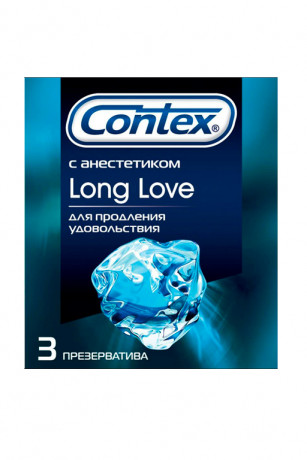 Презерватив с анестетиком для продления удовольствия Contex Long Love