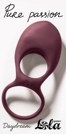 Двойное эрекционное кольцо из эластичного силикона Pure Passion Daydream Wine