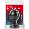 Круглая черная пробка для анальной стимуляции ROUND LARGE