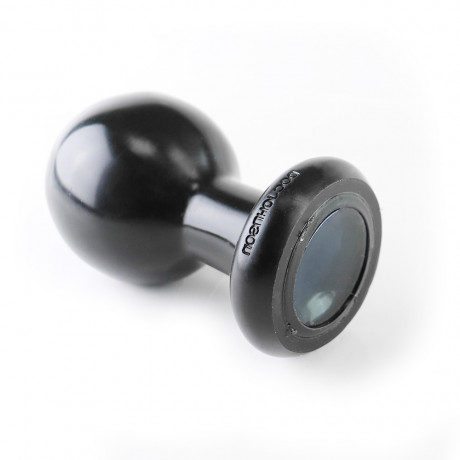 Круглая черная пробка для анальной стимуляции ROUND LARGE