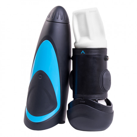 Черный мастурбатор полового члена с регулировкой давления