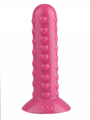 Анальный стимулятор с рельефом в виде точек на присоске