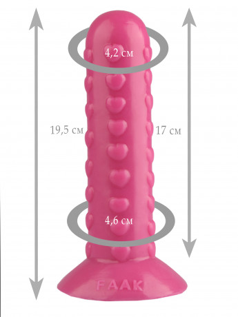 Анальный стимулятор с рельефом в виде точек на присоске