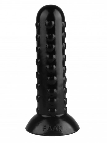 Анальный стимулятор с рельефом в виде точек на присоске