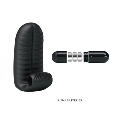 Вибронасадка на пальцы с ребристой поверхностью Love Abbott