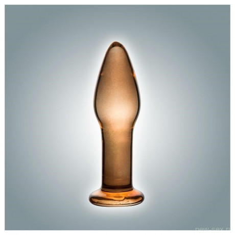 Удлиненная стеклянная анальная пробка с зауженным кончиком