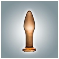 Удлиненная стеклянная анальная пробка с зауженным кончиком