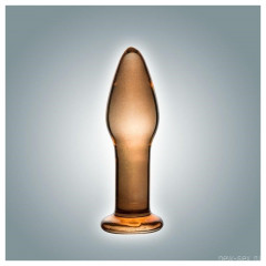 Удлиненная стеклянная анальная пробка с зауженным кончиком