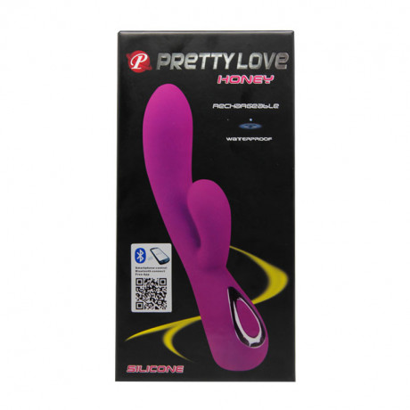 Многоскоростной перезаряжаемый вибратор с клиторальным отростком Honey APP