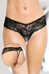 Сексуальные трусики из нежного и эластичного кружева с открытым доступом