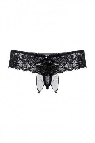 Шикарные кружевные трусики с открытым доступом из роскошного кружева SoftLine Collection