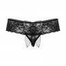 Шикарные кружевные трусики с открытым доступом из роскошного кружева SoftLine Collection