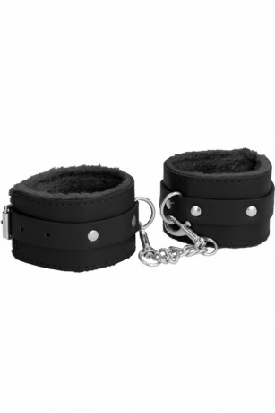 Кожаные наножники с цепочкой для ограничения свободы движения Plush Leather Ankle Cuffs