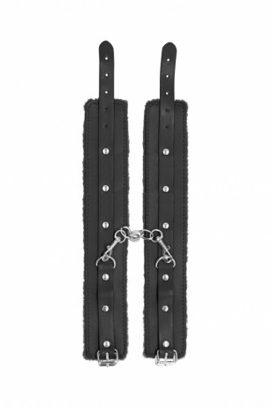 Кожаные наножники с цепочкой для ограничения свободы движения Plush Leather Ankle Cuffs