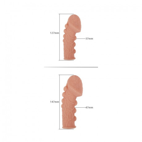 Рельефная насадка на фаллос с крупной головкой EXTREME SLEEVE 