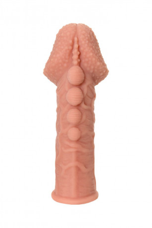 Рельефная насадка на фаллос с крупной головкой EXTREME SLEEVE 