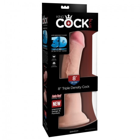 Реалистик на присоске с тройной плотностью King Cock Plus 8 Triple Density Cock 
