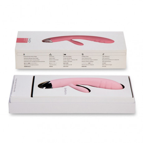 Вибростимулятор с клиторальным отростком и двумя моторами Barbara