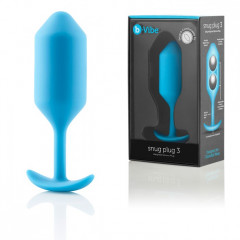 Анальный плаг с 2 металлическими шарами для ношения B-vibe Snug Plug 3