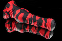 Красно-черный фаллоимитатор Пони ручной работы large+