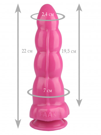 Анальный рельефный огромный фаллоимитатор