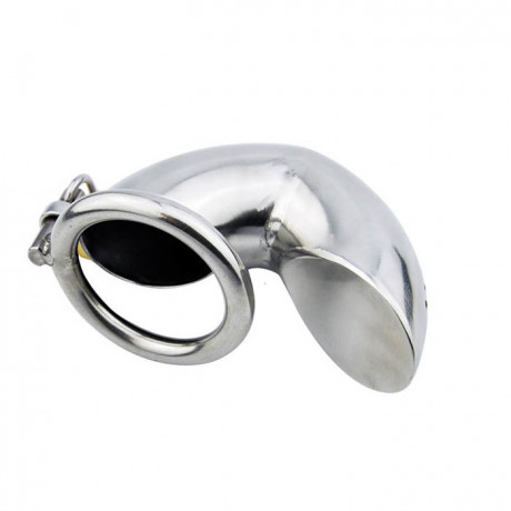 Глухая металлическая клетка на пенис с отверстиями