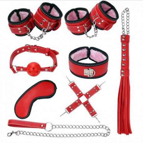 Эротический набор для бдсм игр с меховой подкладкой