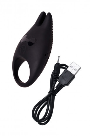 Эластичное силиконовое кольцо с 6 режимами вибрации и оригинальным дизайной Diablo