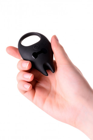 Эластичное силиконовое кольцо с 6 режимами вибрации и оригинальным дизайной Diablo