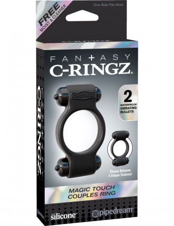 Эрекционное кольцо с 2-мя вибраторами Magic Touch Couples Ring