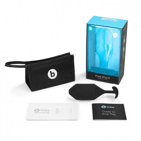 Профессиональная пробка для ношения с металлическими шариками B-vibe Snug Plug 5