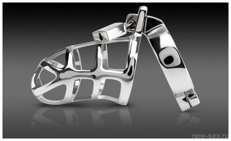 Металлическая клетка на пенис с замком Metal Worx Cock Cage