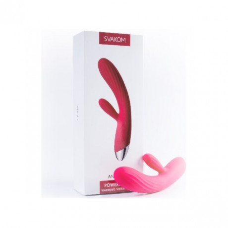 Вибростимулятор с ребристым стволом и нагревом Angel