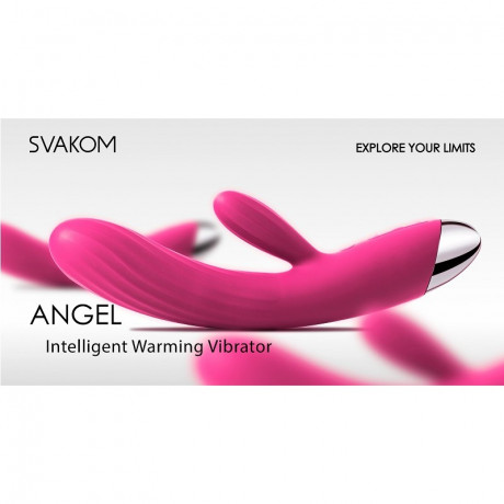 Вибростимулятор с ребристым стволом и нагревом Angel
