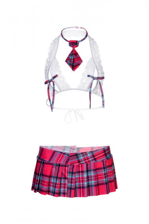 Сексуальный костюм школьницы в микро юбочке Alexis