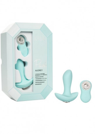 Перезарежаемая анальная пробка с пультом управления Pave Audrey