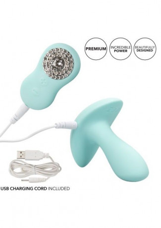 Перезарежаемая анальная пробка с пультом управления Pave Audrey