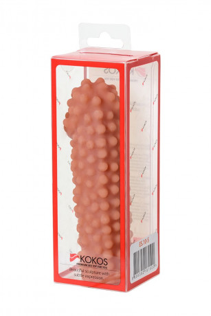 Телесная насадка на пенис с крупными бугорками Cock Sleeves