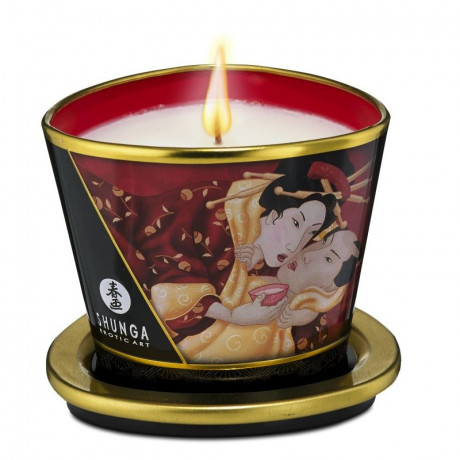 Массажное масло в виде свечи с ароматом клубничного вина Sparkling Strawberry Wine