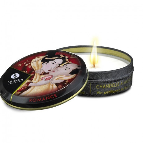 Массажное масло в виде свечи с ароматом клубничного вина Sparkling Strawberry Wine