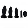 Набор анальных пробок трех разных размеров со съемным виброэлеметом Richie