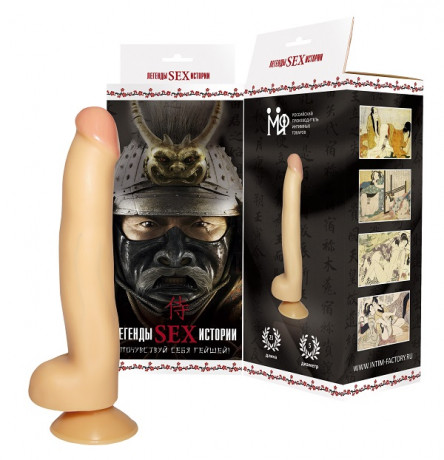 Большой фаллоимитатор на присоске "Самурай"