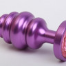 Пробка фигурная фиолетовая металл со стразом