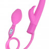 Надувной вибратор с клиторальным стимулятором Seven Creations