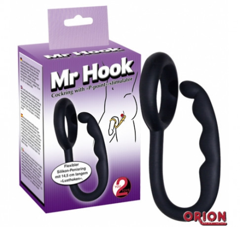 Кольцо для пениса с анальным стимулятором простаты P-spot