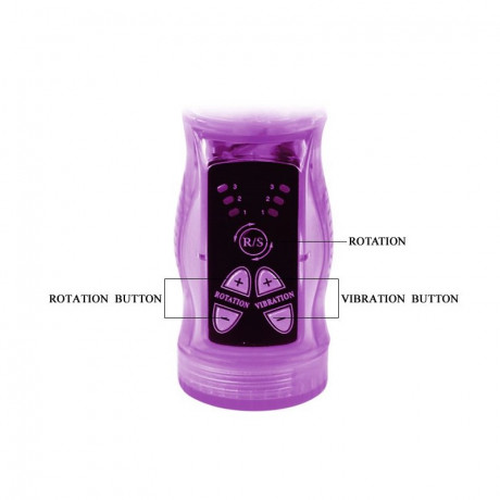 Вибростимулятор с функцией ротации и клиторальной стимуляцией Happy Bunny