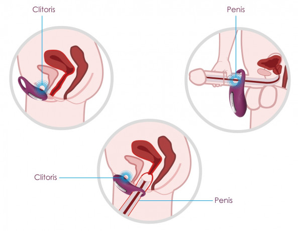 Перезаряжаемое эрекционное виброкольцо с пультом ДУ Winni Violet