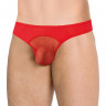 Мужские стринги красного цвета со вставками из сетки SoftLine Collection