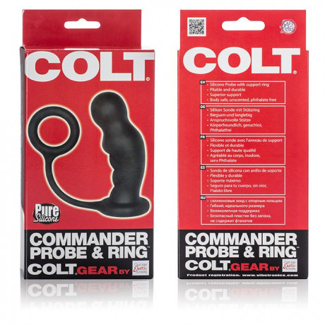 Анальный стимулятор с кольцом на пенис Colt Commander Probe Ring